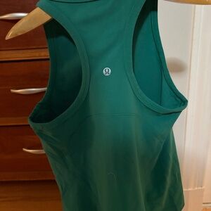 Green lululemon waist length racer back